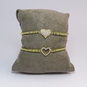 Pulsera regulable corazon silueta